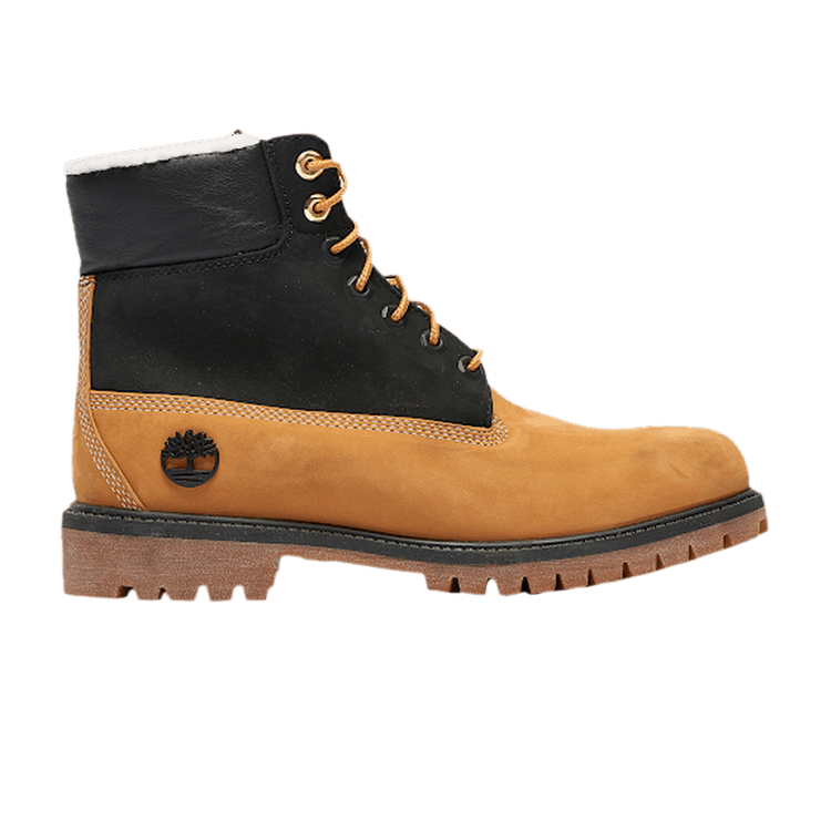 Timberland 6" Premium Boot Shearling Wheat Black (GS)