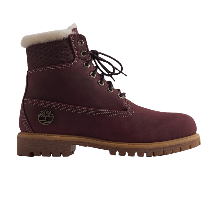 Timberland 6" Premium Shearling Boot Ronnie Fieg Kith Burgundy