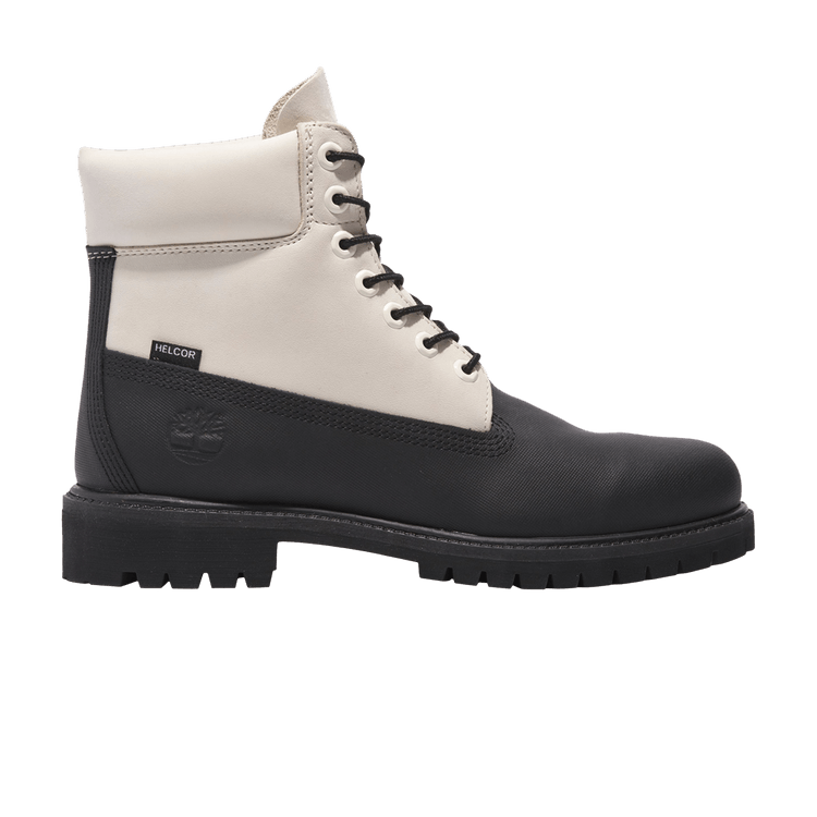 Timberland 6" Ski School Premium Waterproof Boot Black Helcor Leather White