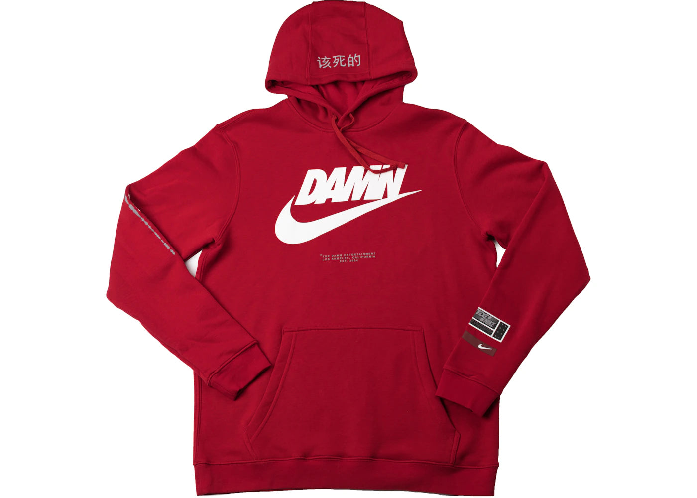 TDE x Nike Swoosh Logo Hoodie TDE Red