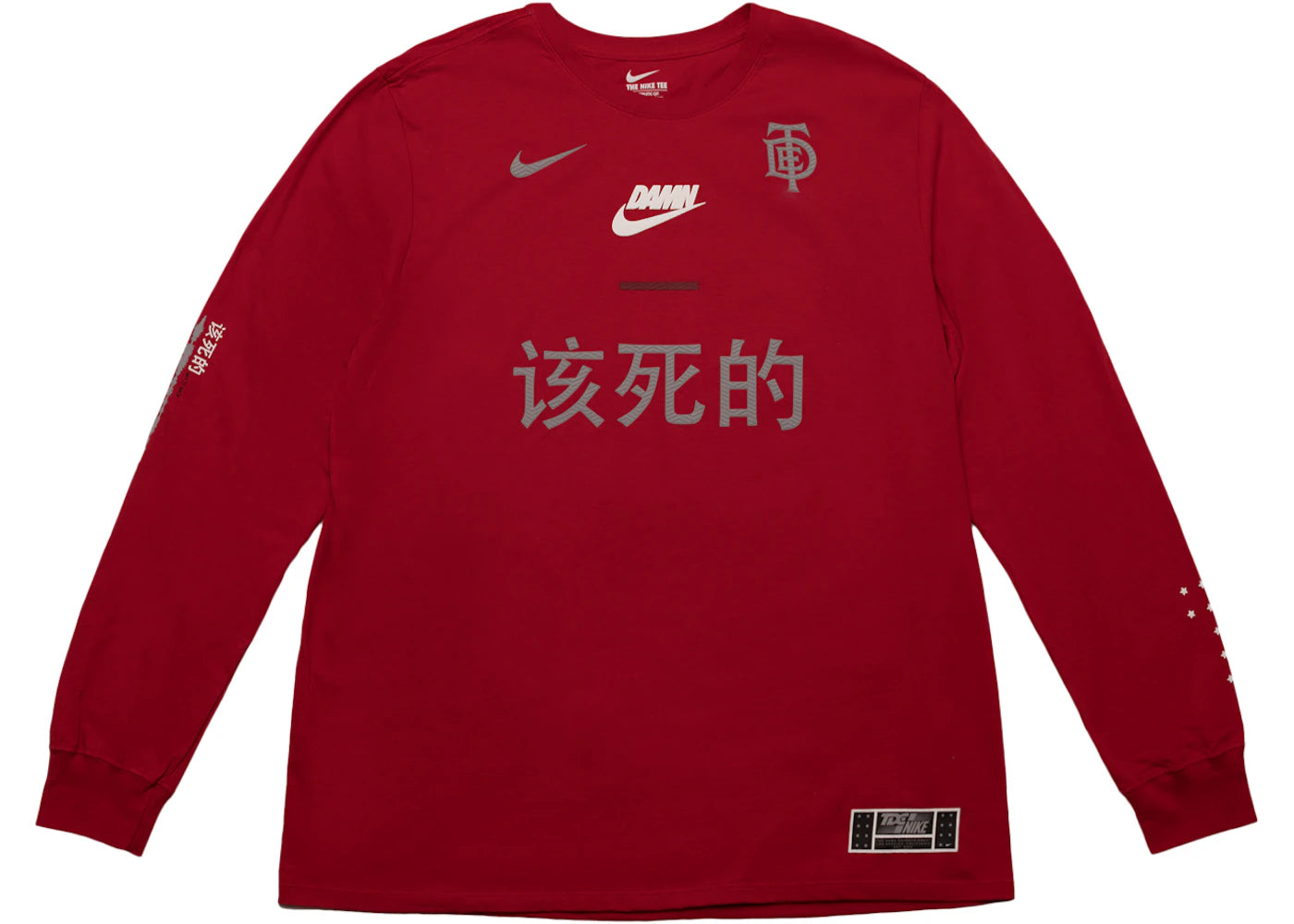 TDE x Nike Swoosh Long Sleeve TDE Red