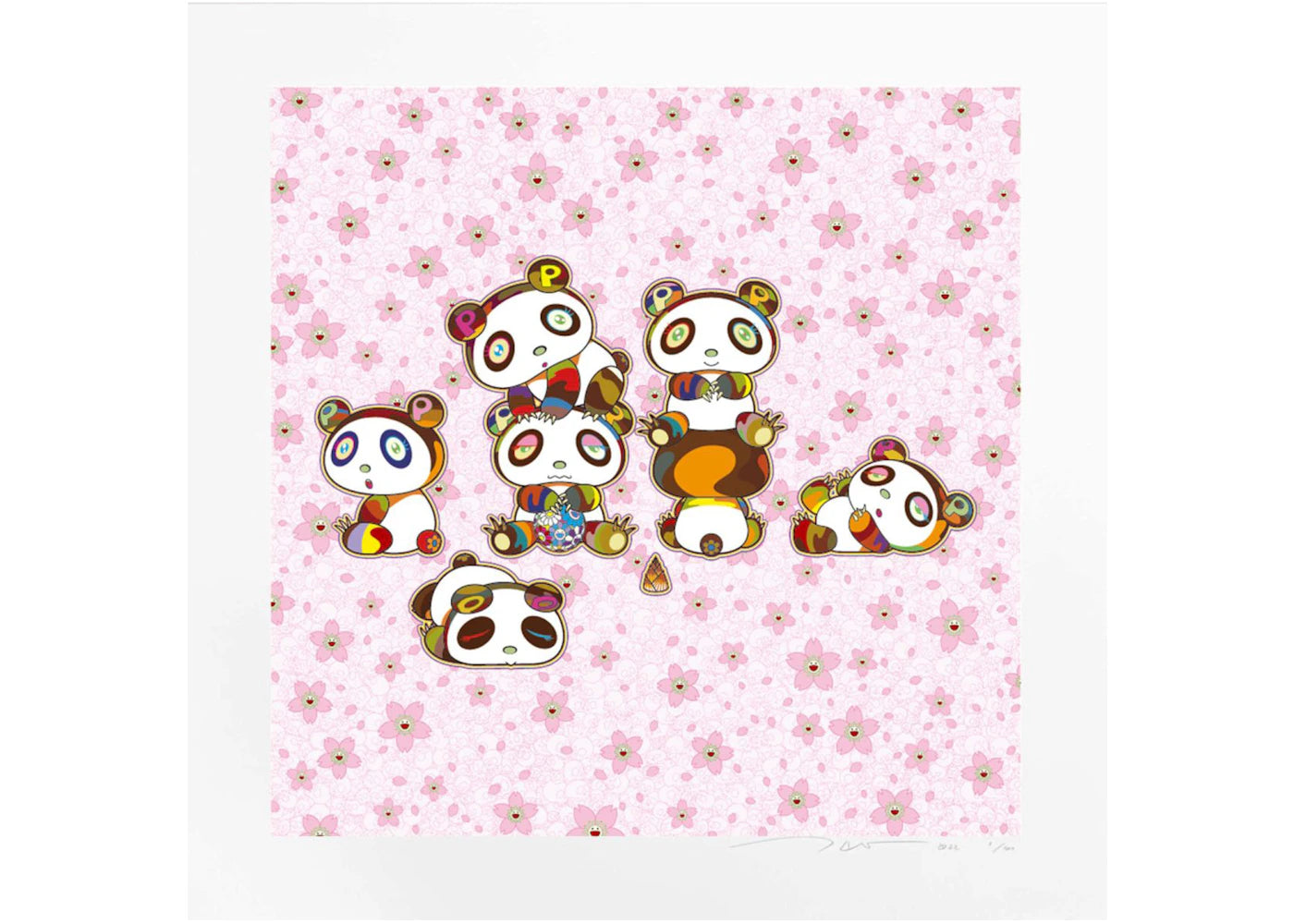 Takashi Murakami Baby Pandas Cuddling! Yay! Print (Signed, Edition of 100)