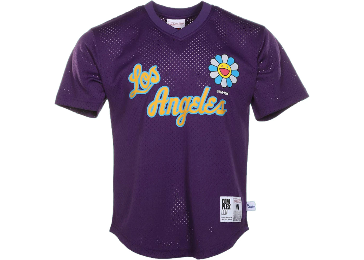 Takashi Murakami ComplexCon x LA Lakers M&N Short Sleeve Basketball Practice Jersey Purple
