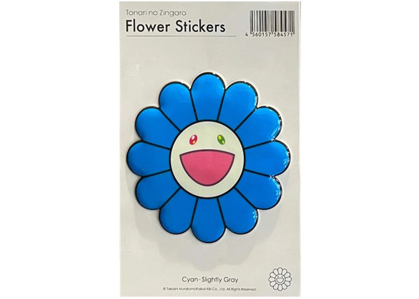 Takashi Murakami Cyan x Slinghtiy Gray Bubblingly Sticker