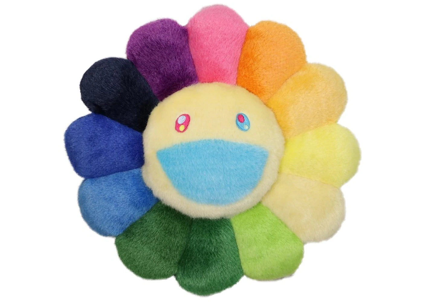 Takashi Murakami Flower Plush 30CM Rainbow Blue/White