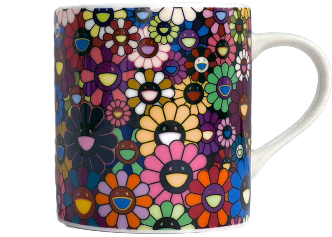 Takashi Murakami Flower All Over Mug Black Multi