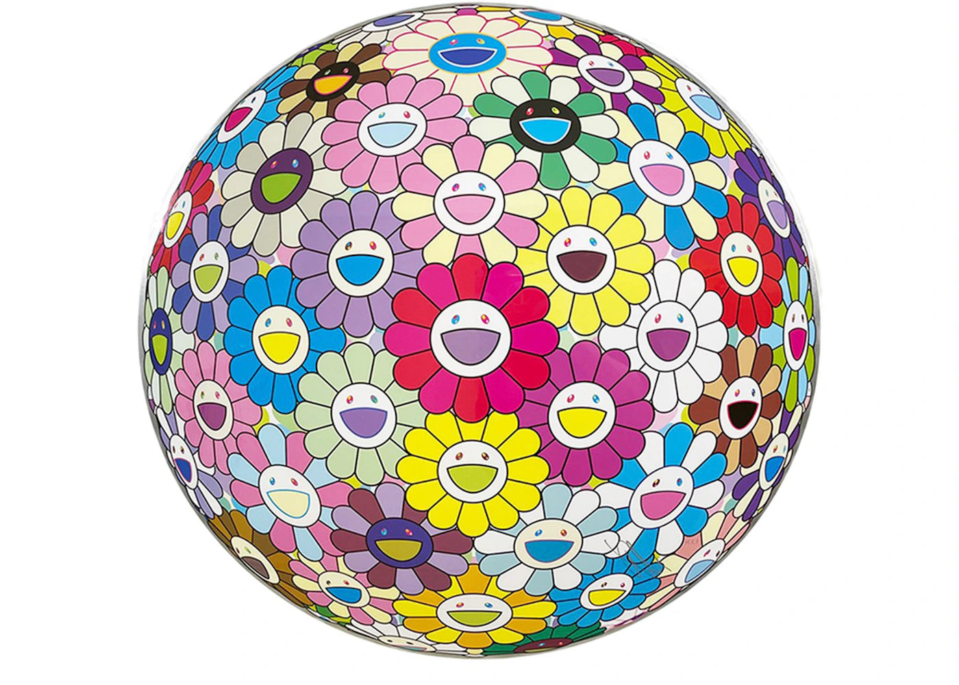 Takashi Murakami Flower Ball Colorful Miracle Sparkle Print (Signed, Edition of 300)