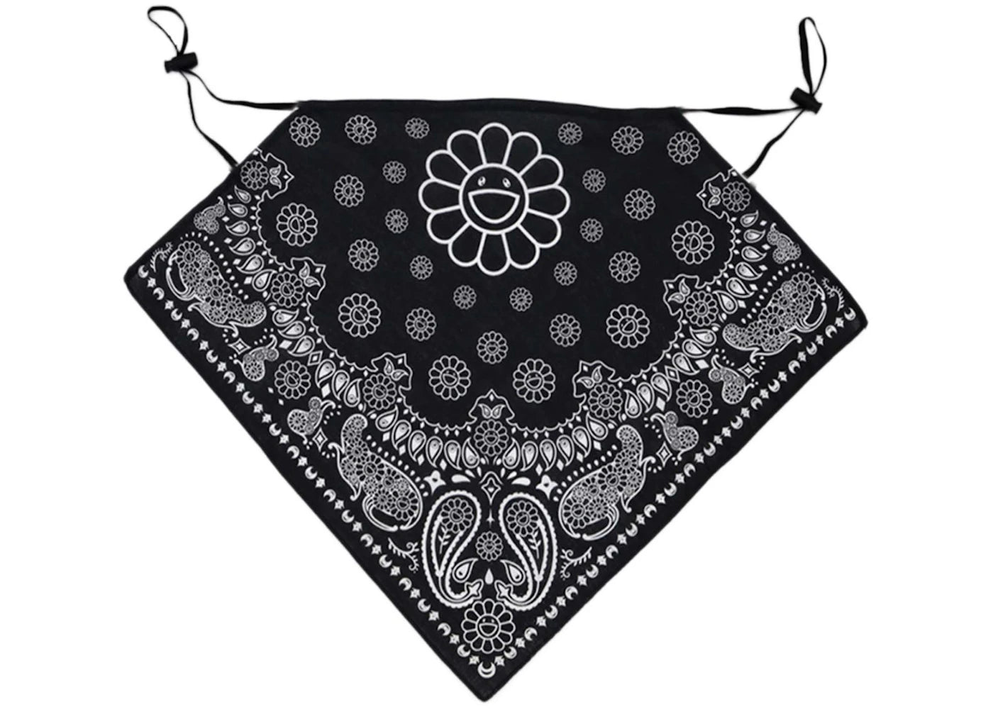 Takashi Murakami Flower Bandana Mask Black/White