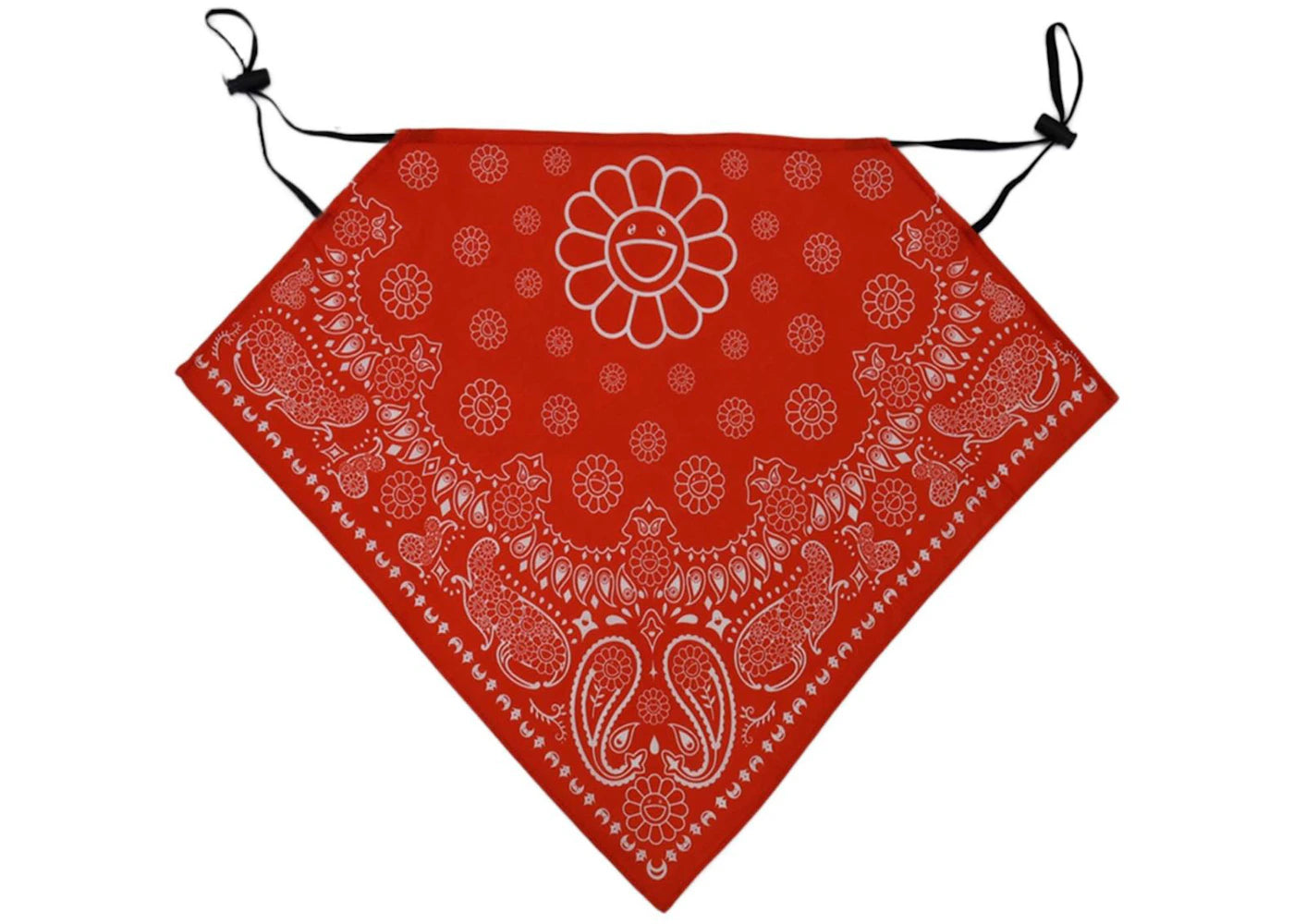 Takashi Murakami Flower Bandana Mask Red