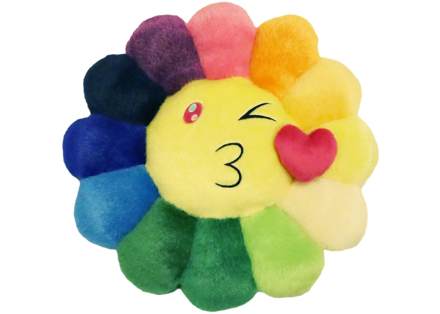 Takashi Murakami Flower Emoji Plush 1 30CM Rainbow/Yellow