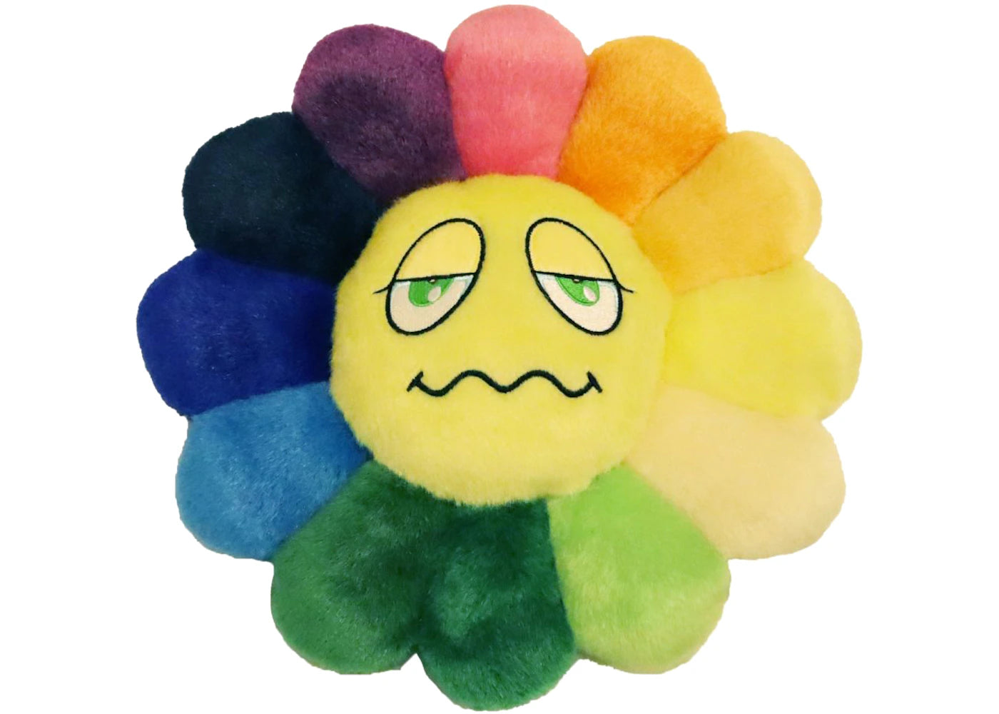 Takashi Murakami Flower Emoji Plush 2 30CM Rainbow/Yellow