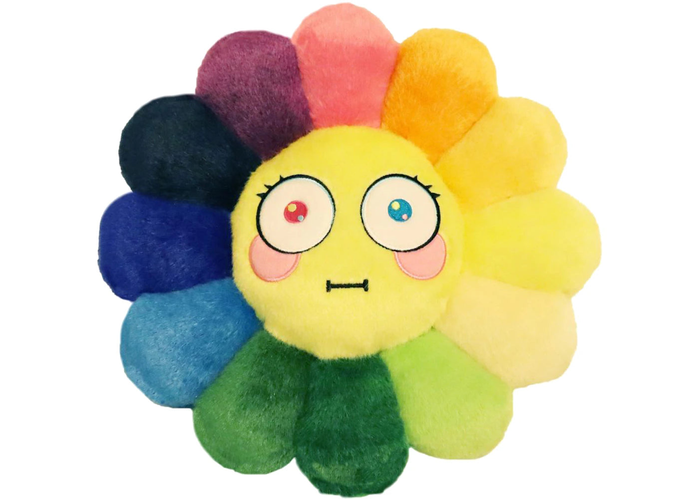 Takashi Murakami Flower Emoji Plush 4 30CM Rainbow/Yellow