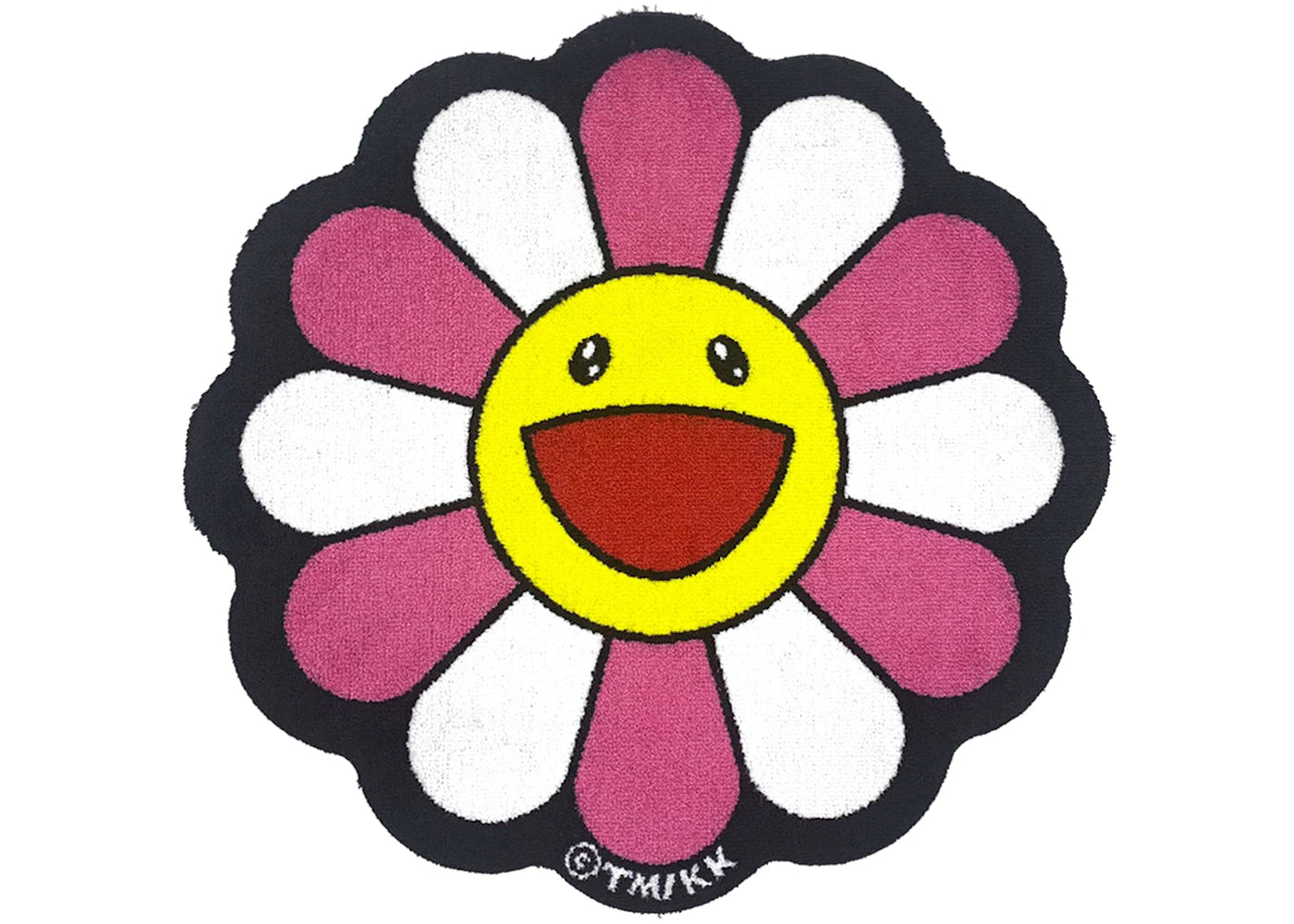 Takashi Murakami Flower Floor Mat Rug Pink/White