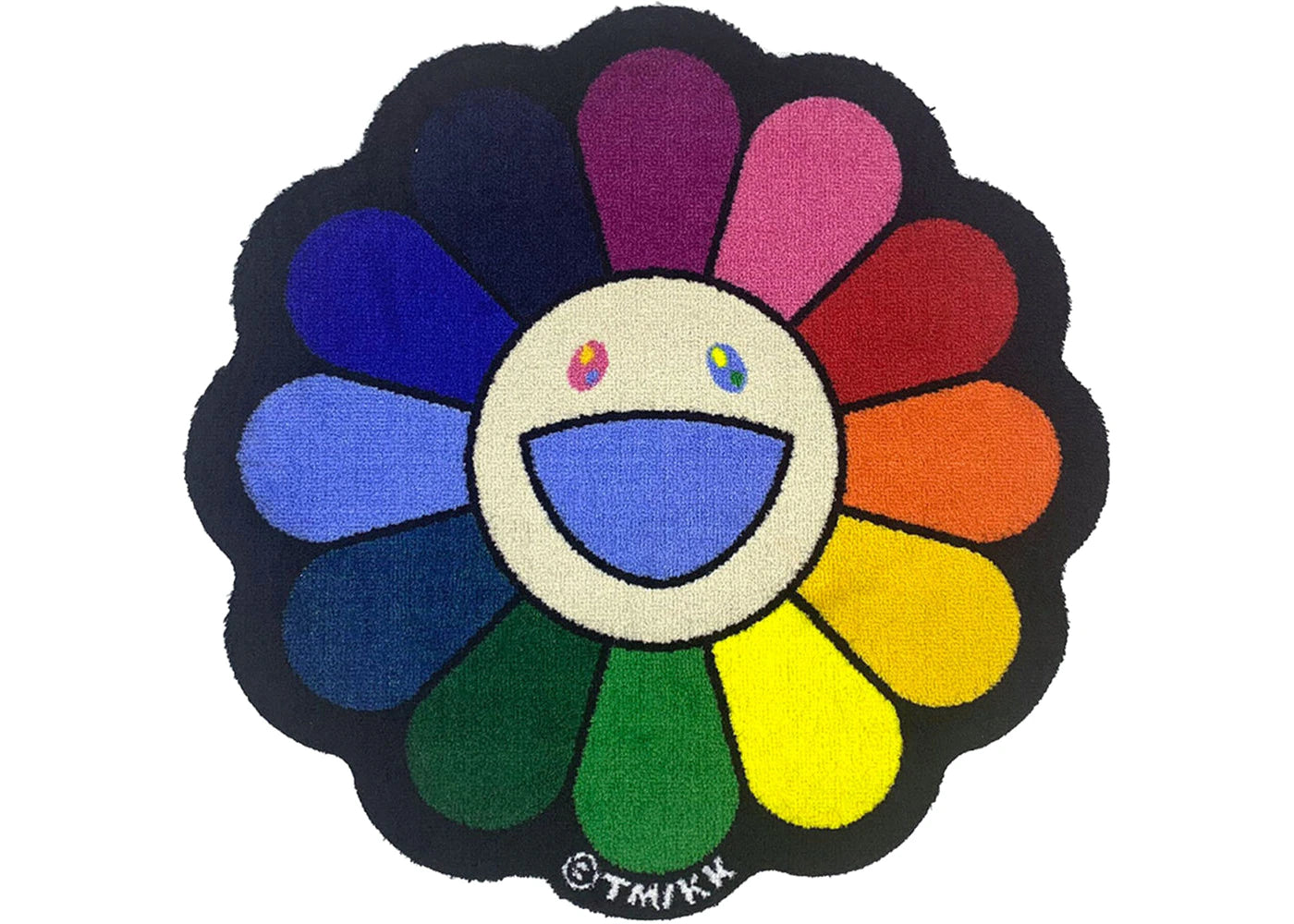 Takashi Murakami Flower Floor Mat Rug Rainbow/Ecru Beige