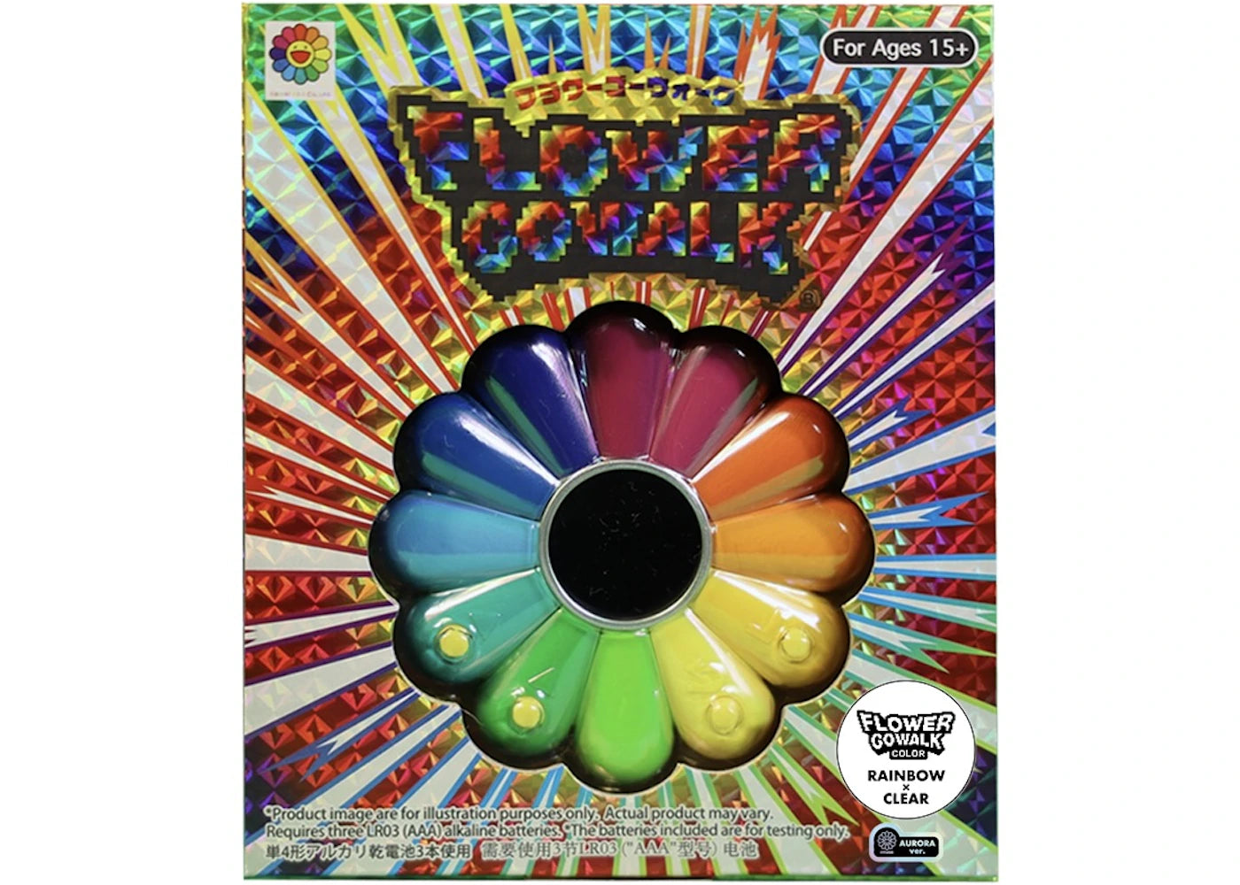 Takashi Murakami Flower Go Walk Color Game Aurora Rainbow Clear