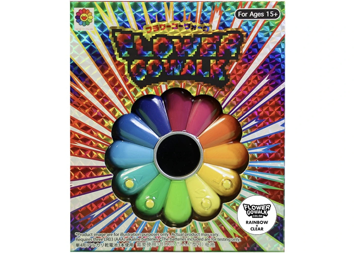 Takashi Murakami Flower Go Walk Color Game Rainbow Clear