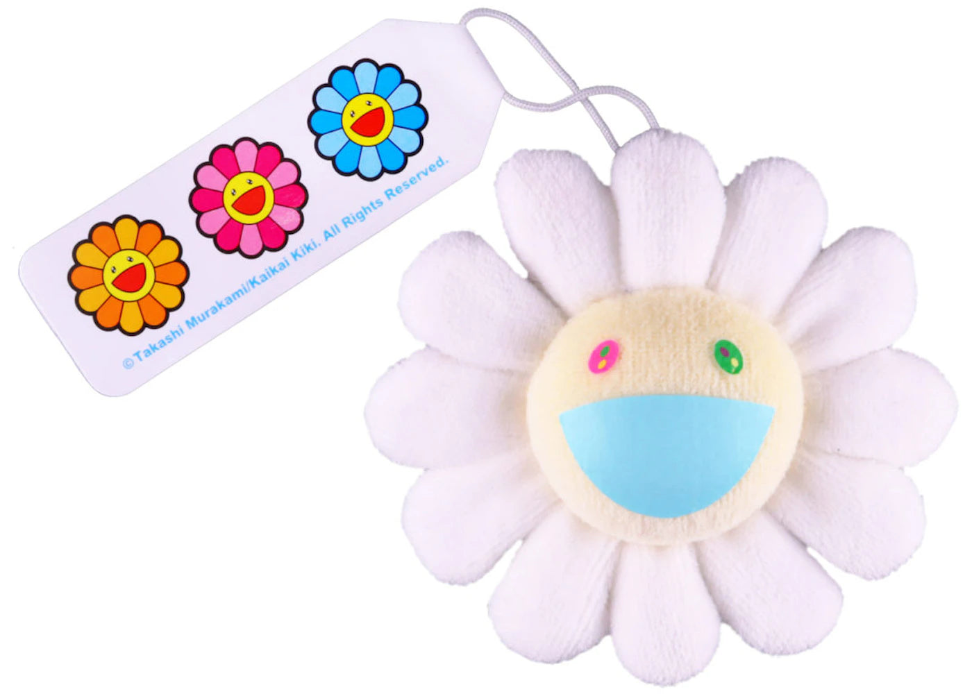 Takashi Murakami Flower Plush Pin White