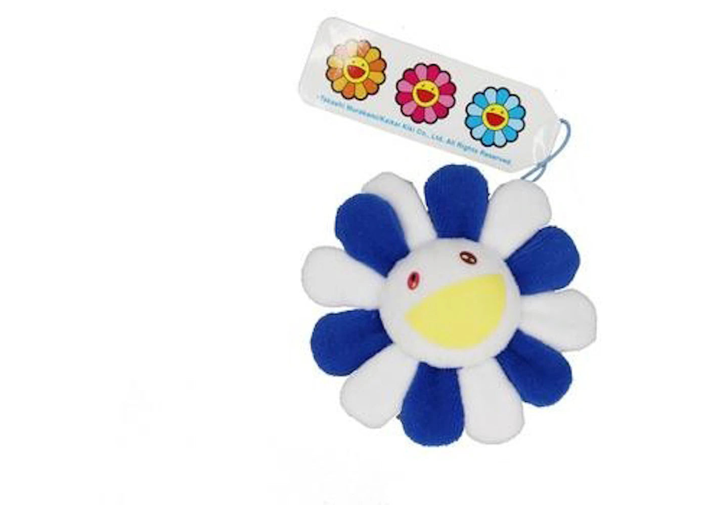 Takashi Murakami Flower Plush Pin Blue/White