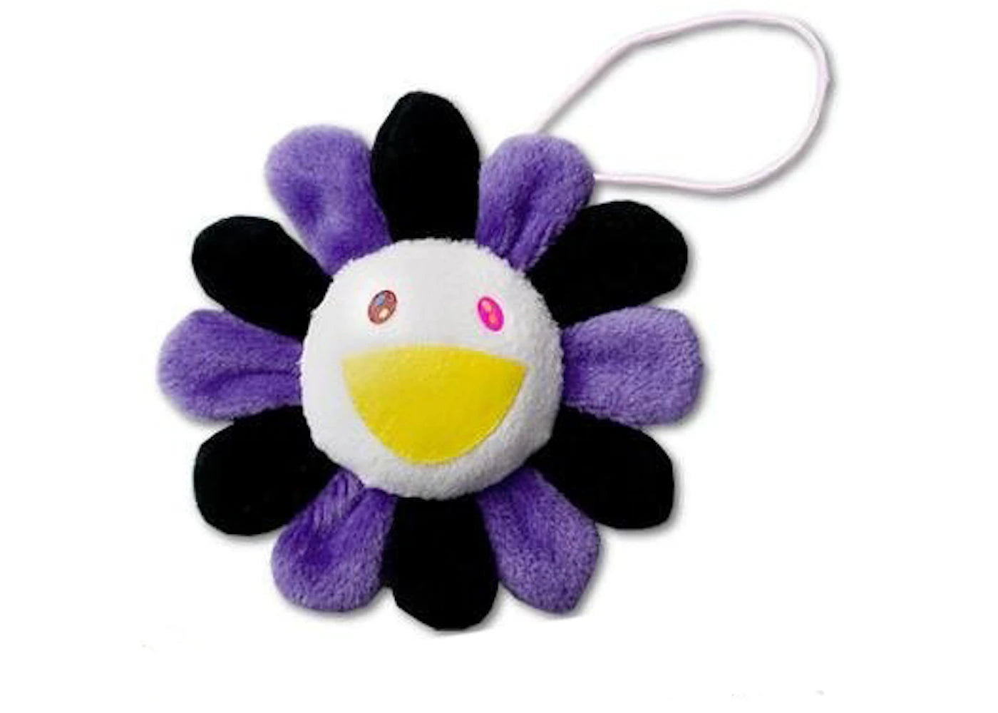 Takashi Murakami Flower Plush Pin Purple/Black