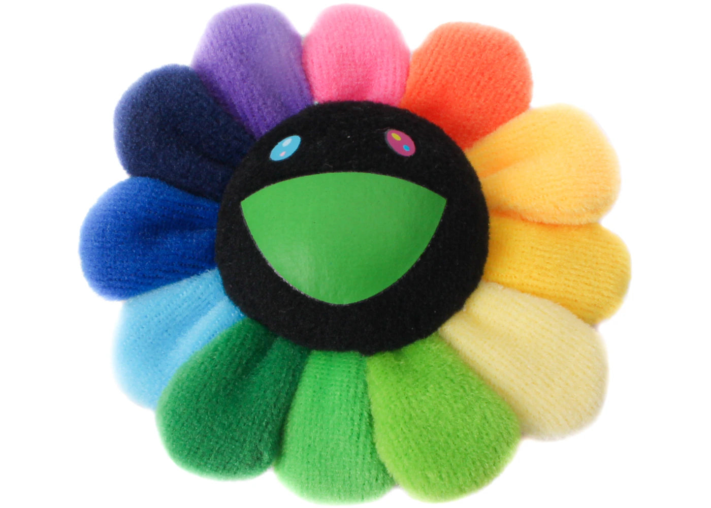 Takashi Murakami Flower Plush Pin Rainbow/Black