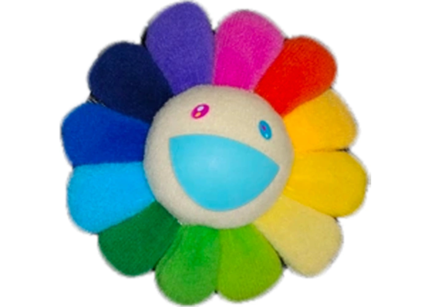 Takashi Murakami Flower Plush Pin Rainbow/White