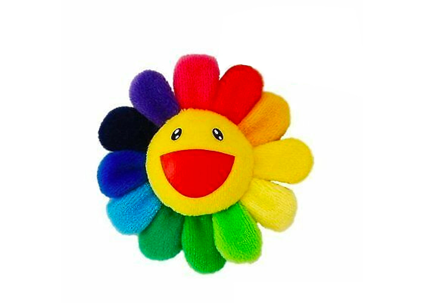 Takashi Murakami Flower Plush Pin Rainbow/Yellow