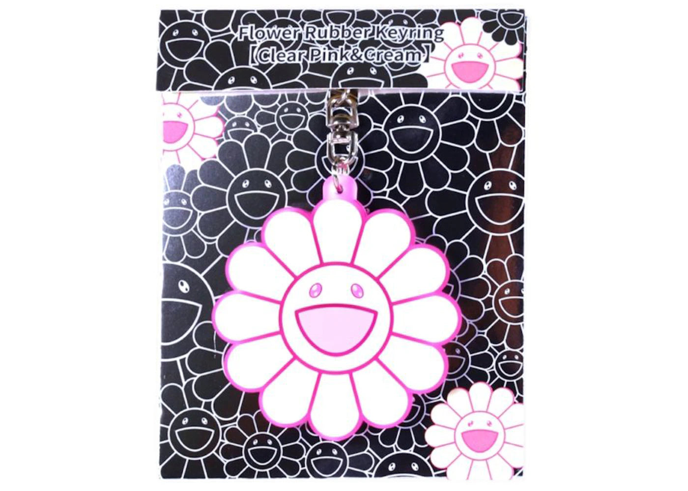 Takashi Murakami Flower Rubber Keyring Clear/Pink/Cream