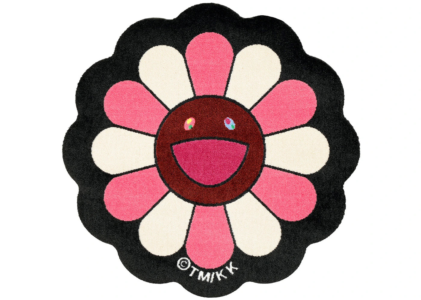 Takashi Murakami Flower Rug Pink/White