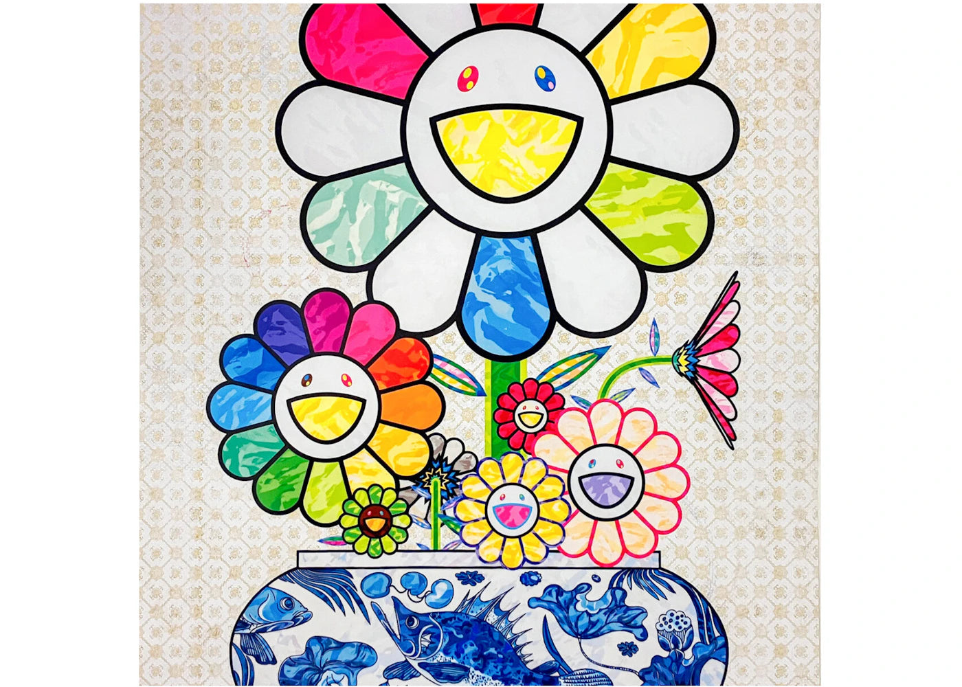 Takashi Murakami Flowers in a Blue Vase Art Print (Signed, Edition of 300)