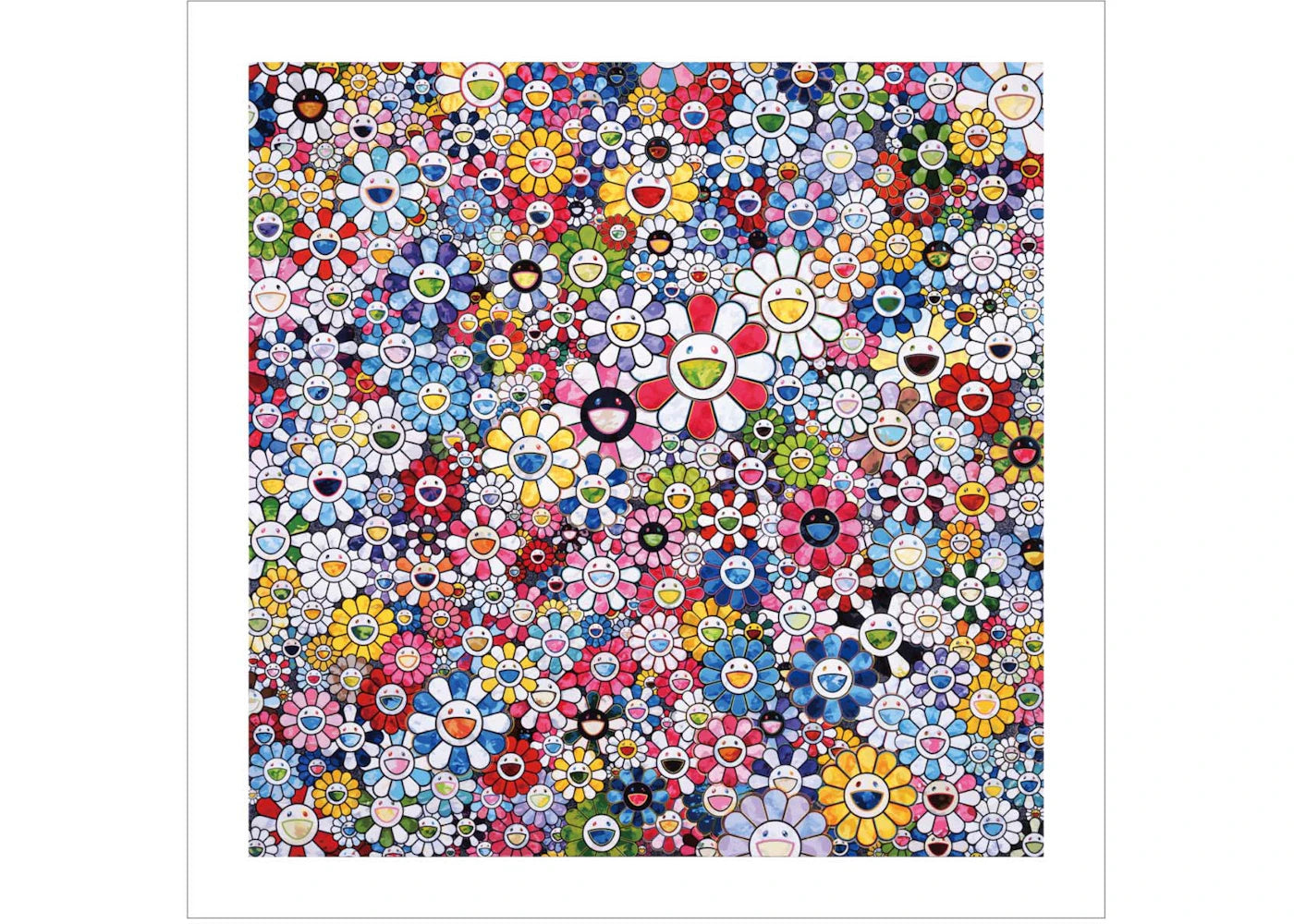 Takashi Murakami Flowers with Smily Faces Print (Signed, Edition of 100)