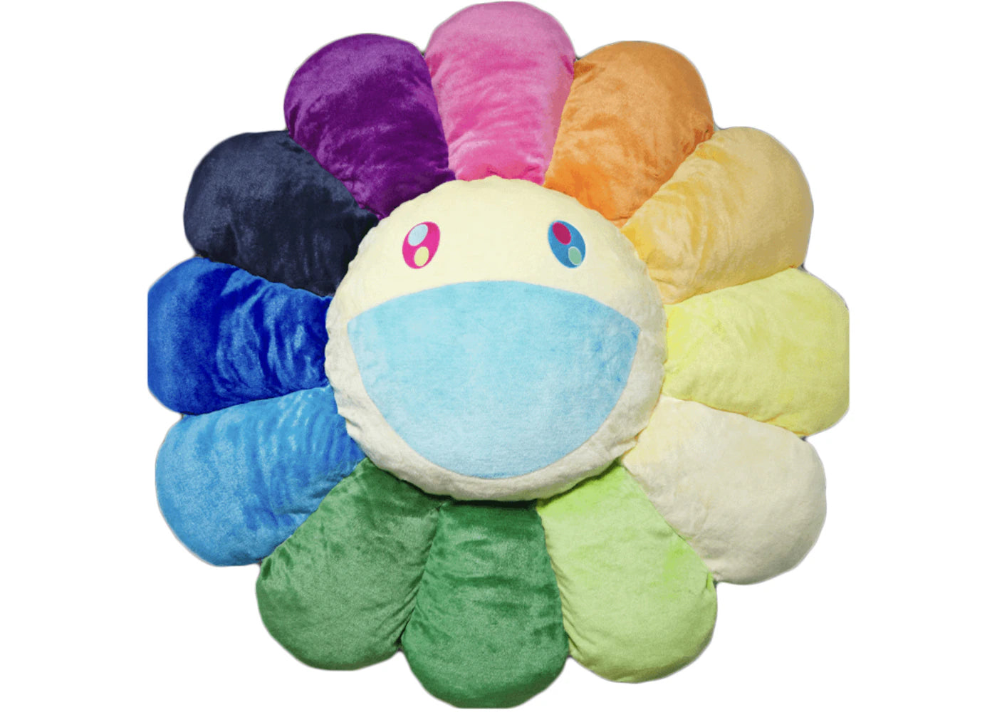 Takashi Murakami KK Flower Plush 1.5M Rainbow/White