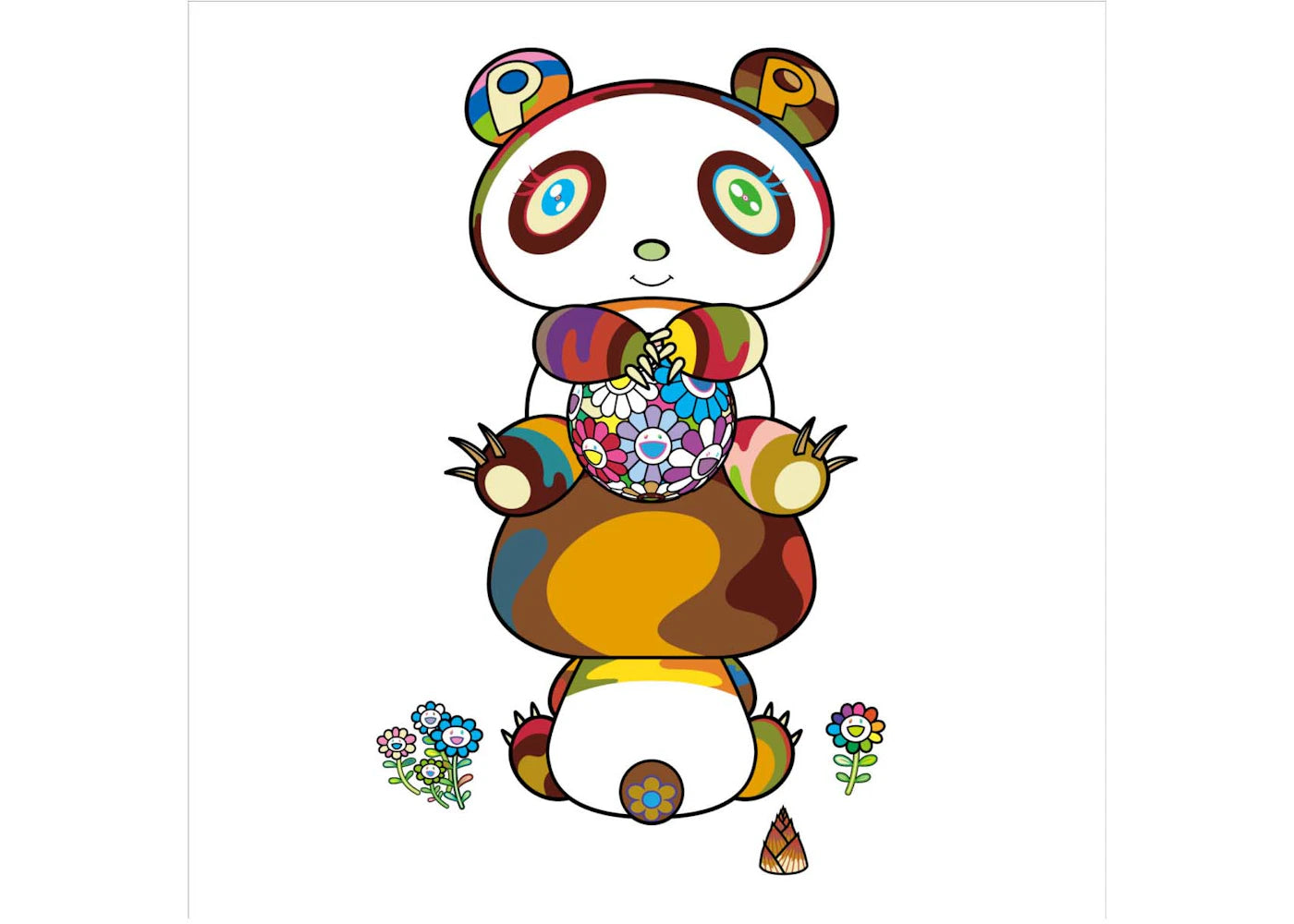 Takashi Murakami Panda Cubs Seated, this Way and That Print (Signed, Edition of 100)