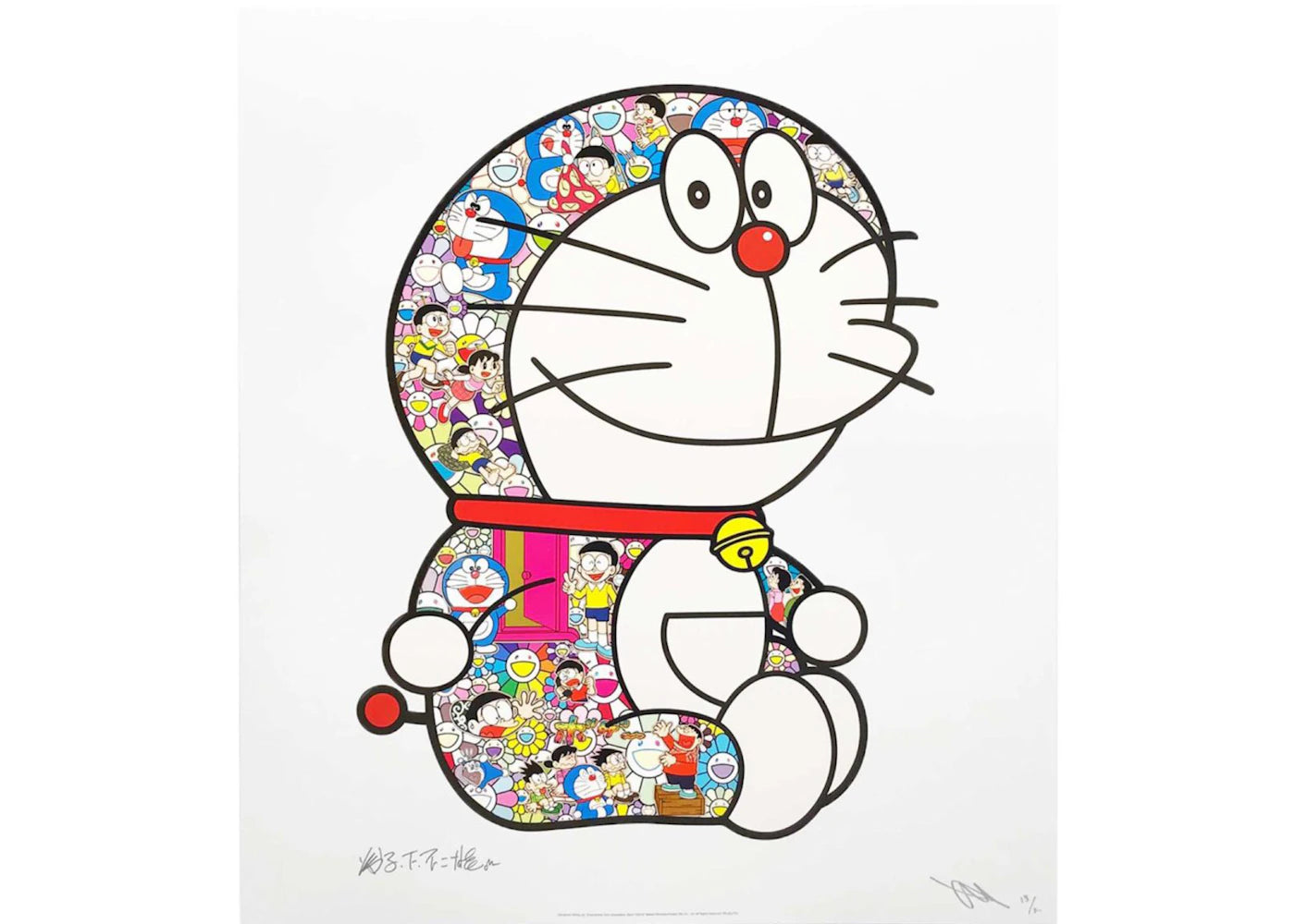 Takashi Murakami Sitting Doraemon Anywhere Door Print (Signed, Edition of 300)