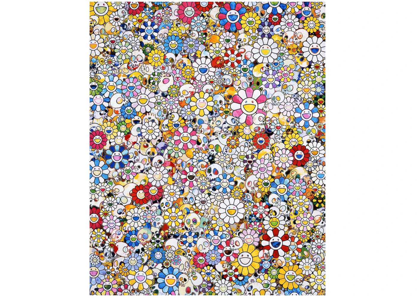 Takashi Murakami Skulls & Flowers Multicolor Print (Signed, Edition of 300)