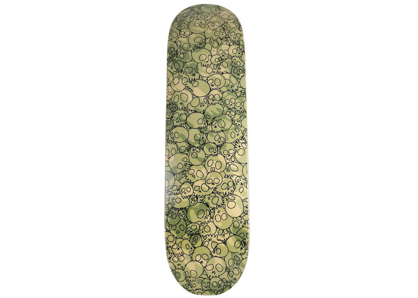 Takashi Murakami Skulls Skateboard Deck Camo Light Green