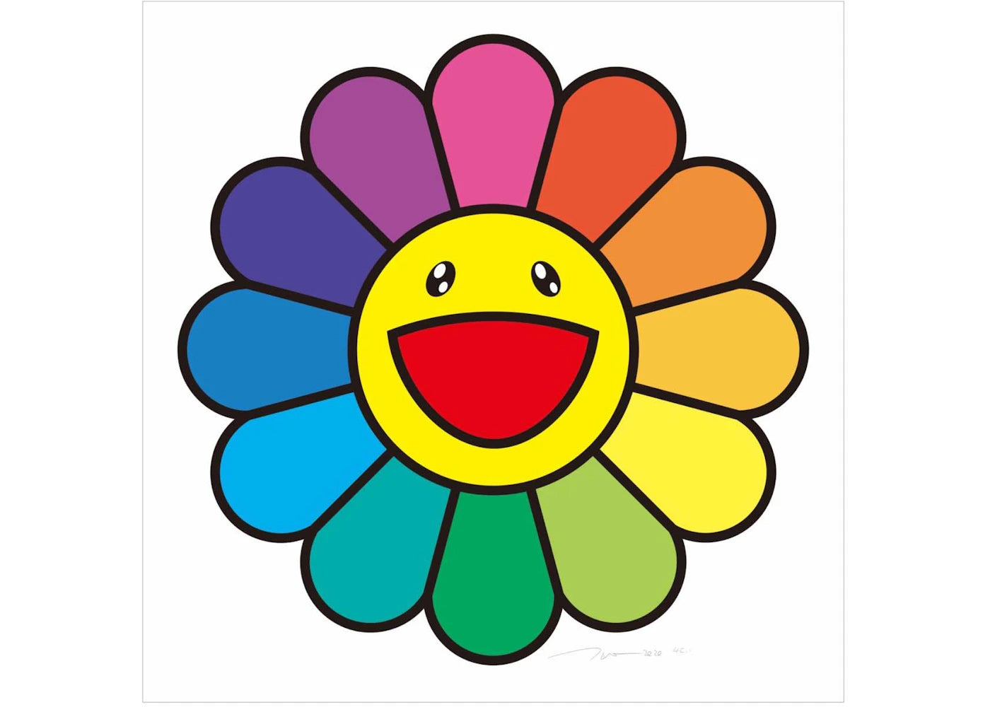 Takashi Murakami Smile On, Rainbow Flower! Print (Signed, Edition of 100)