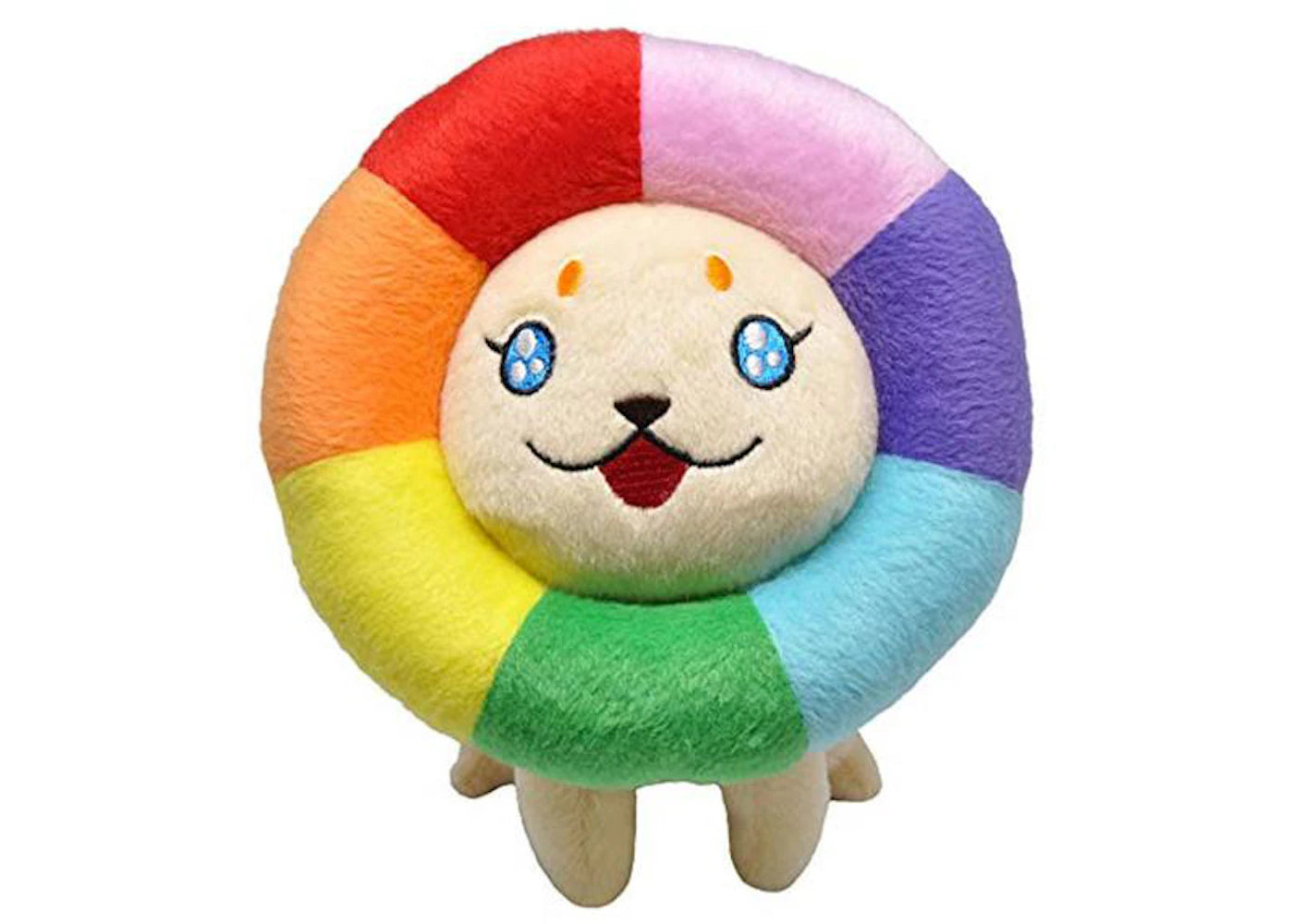 Takashi Murakami Yume Lion Plush Figure Rainbow