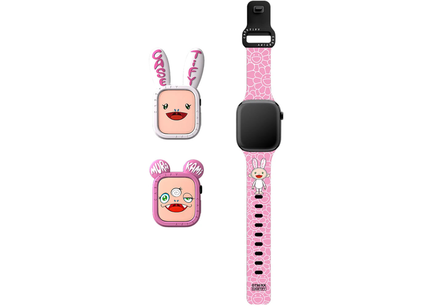 Takashi Murakami x CASETiFY Kaikai And Kiki Watch Band And Case Set Pink