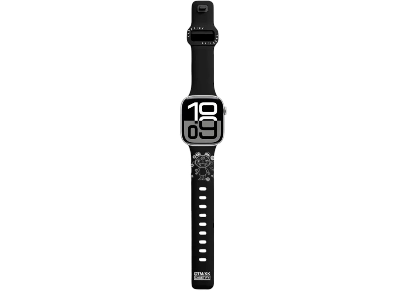 Takashi Murakami x CASETiFY Kiki And Flowers (Mono) Apple Watch Series 10 (46mm) Watch Band Black