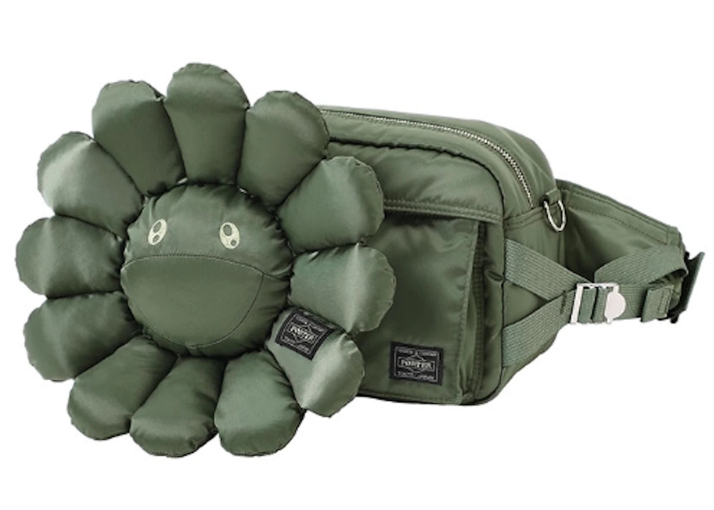 Takashi Murakami x PORTER Waist Bag Sage Green