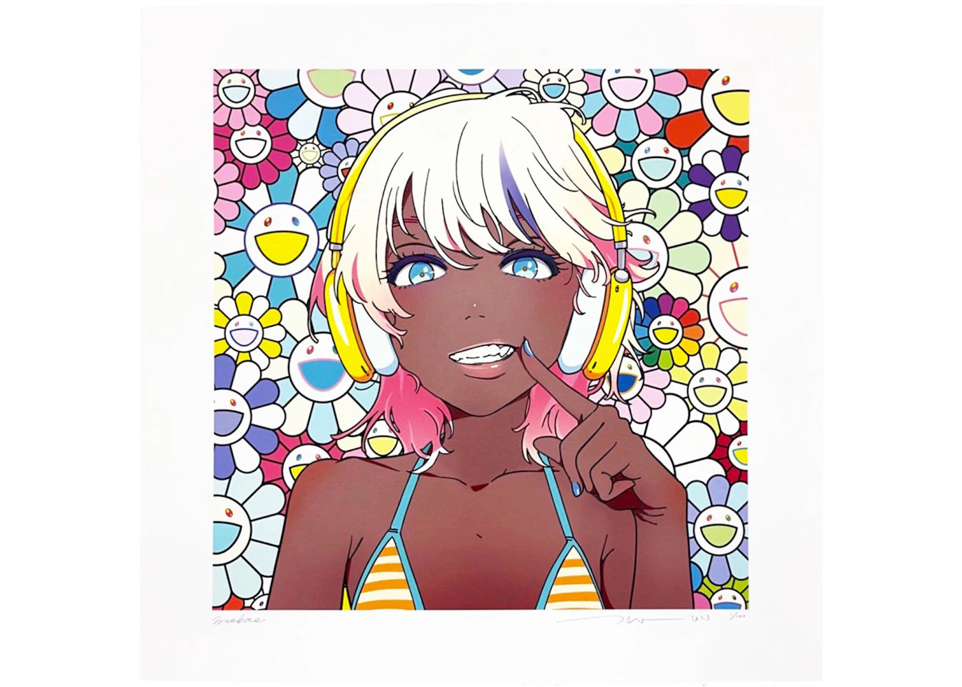 Takashi Murakami x mebae smile_03 Southern Island Girl w M.F Print (Signed, Edition of 100)