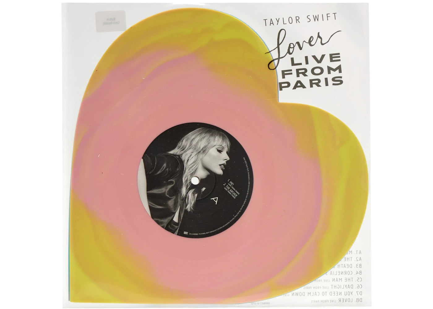 Taylor Swift Lover (Live From Paris) Heart Shaped 2XLP Vinyl (2025) Pink & Blue