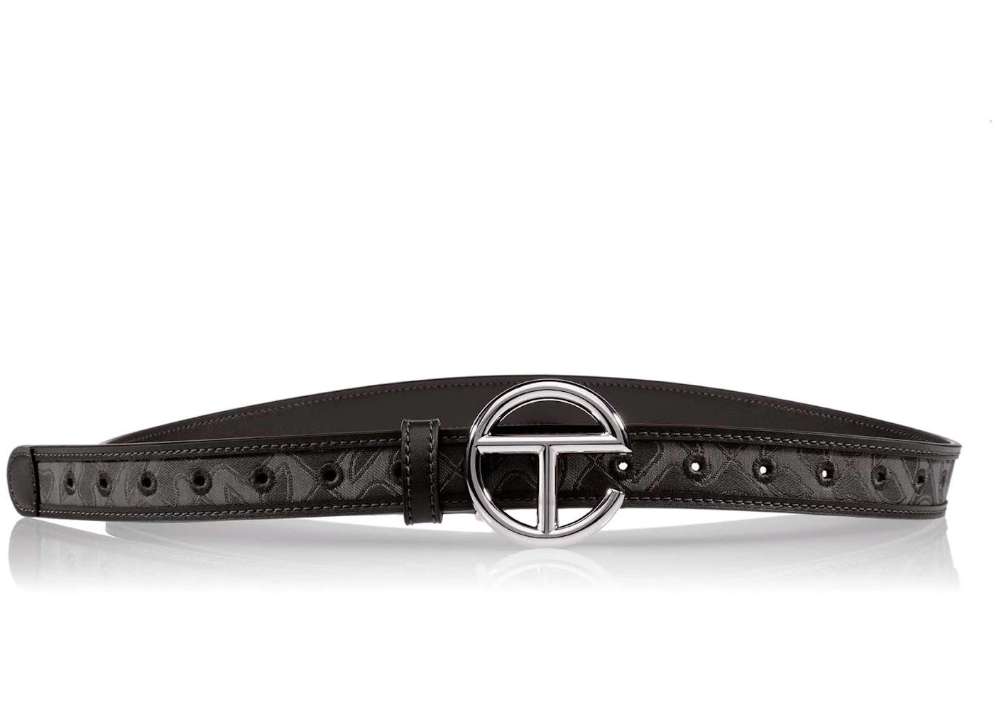 Telfar Jacquard Logo Belt Black Monogram