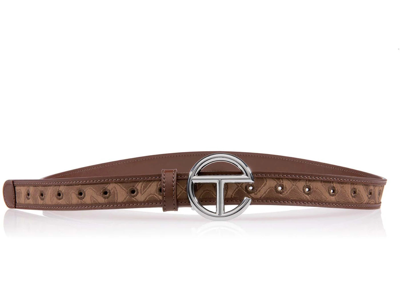 Telfar Jacquard Logo Belt Tan Monogram