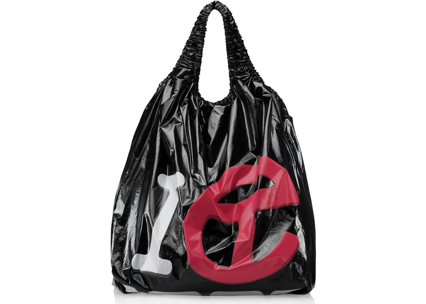 Telfar Jumbo New York Plastic Bag Black