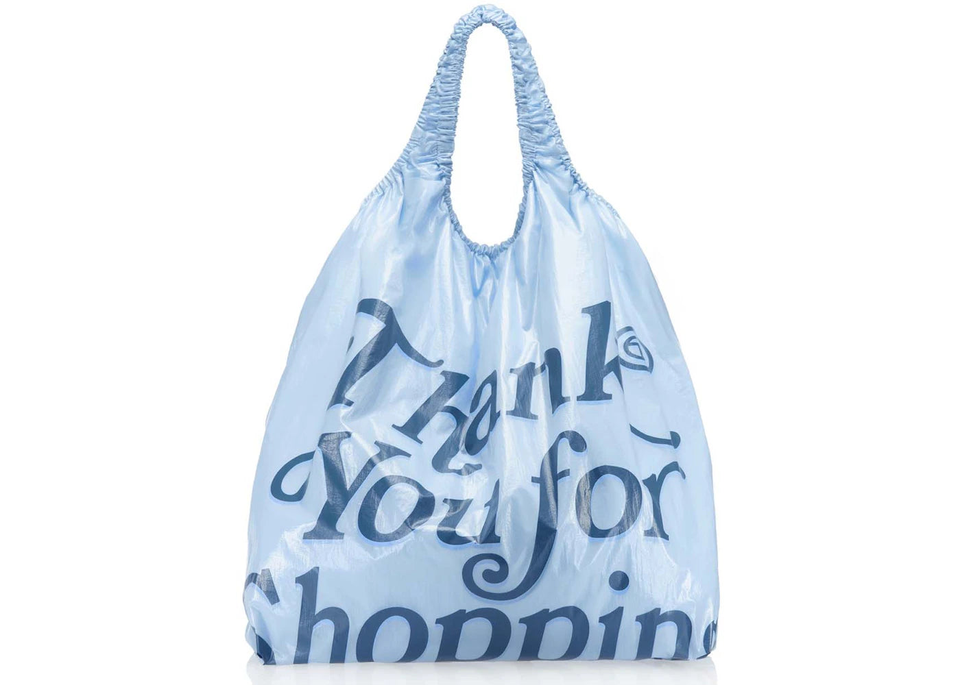 Telfar Jumbo Thank You Plastic Bag Baby Blue