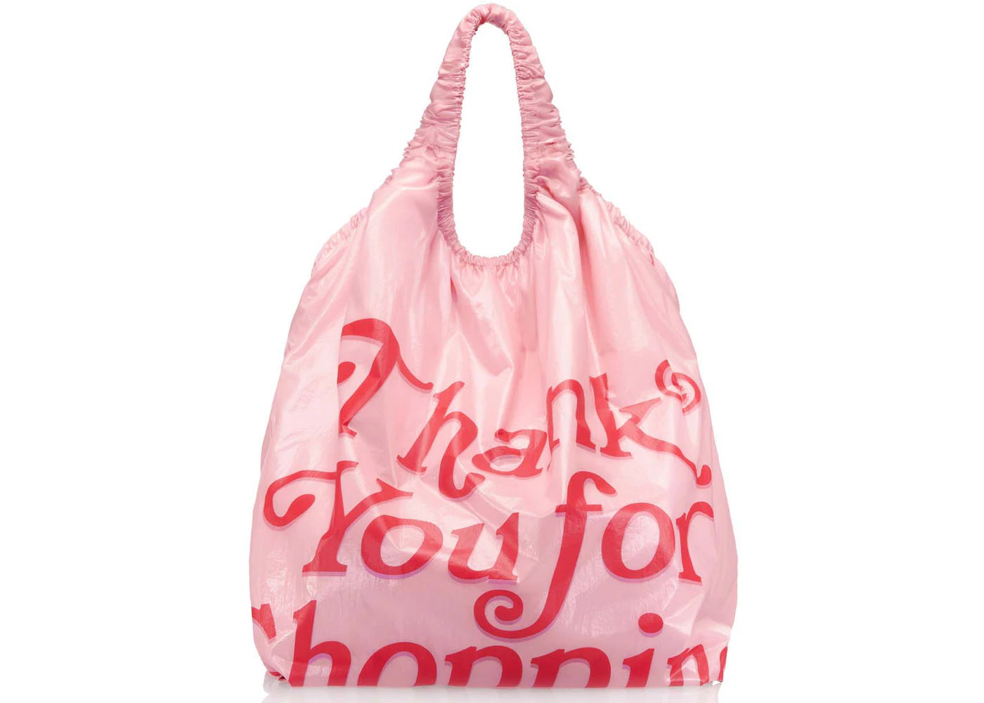 Telfar Jumbo Thank You Plastic Bag Pink