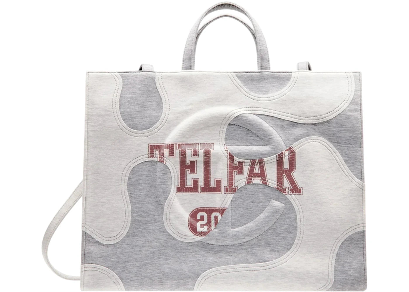 Telfar Large Camo Shopping Bag Heather Grey