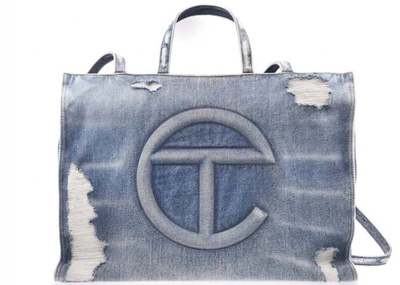 Telfar Large Shopping Bag Distressed Blue