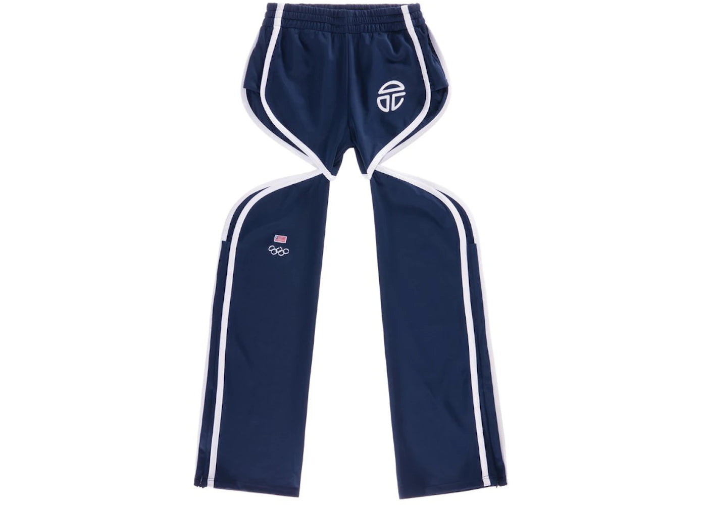 Telfar Liberia Thigh-hole Track Pant Navy